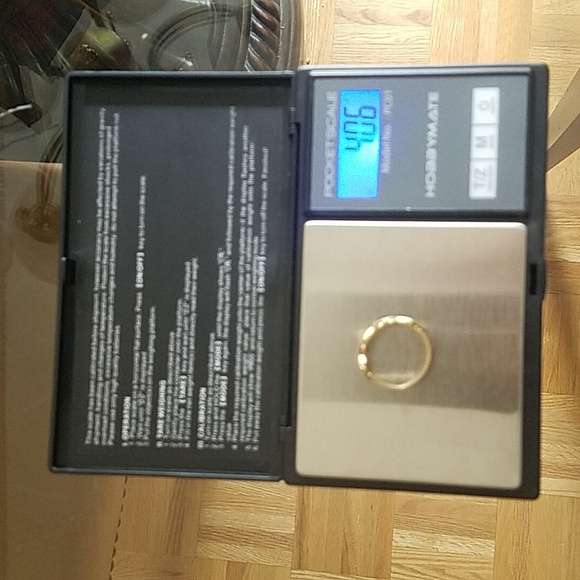 Beautiful 14k solid gold band ring w/diamonds Melisa's Finally yours - Picture 11 of 17